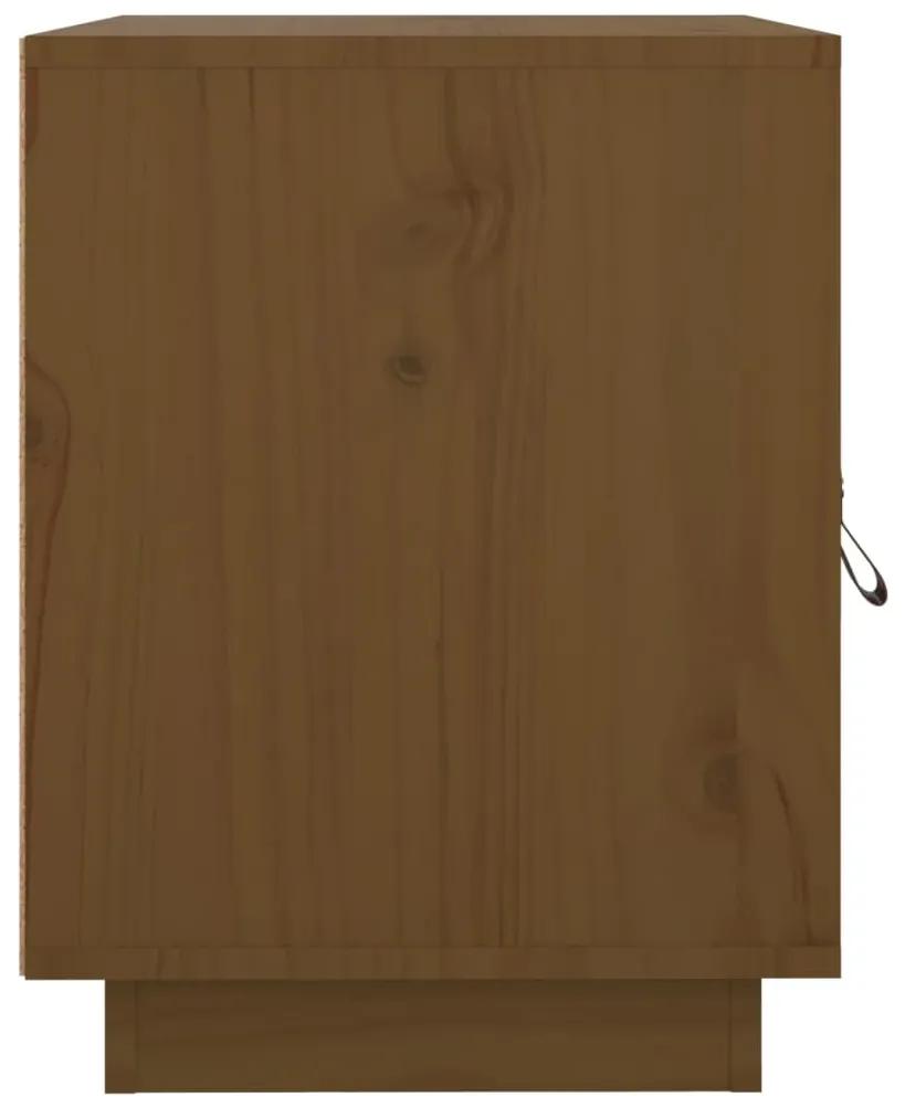 Noptiera, maro miere, 40x34x45 cm, lemn masiv de pin 1, maro miere