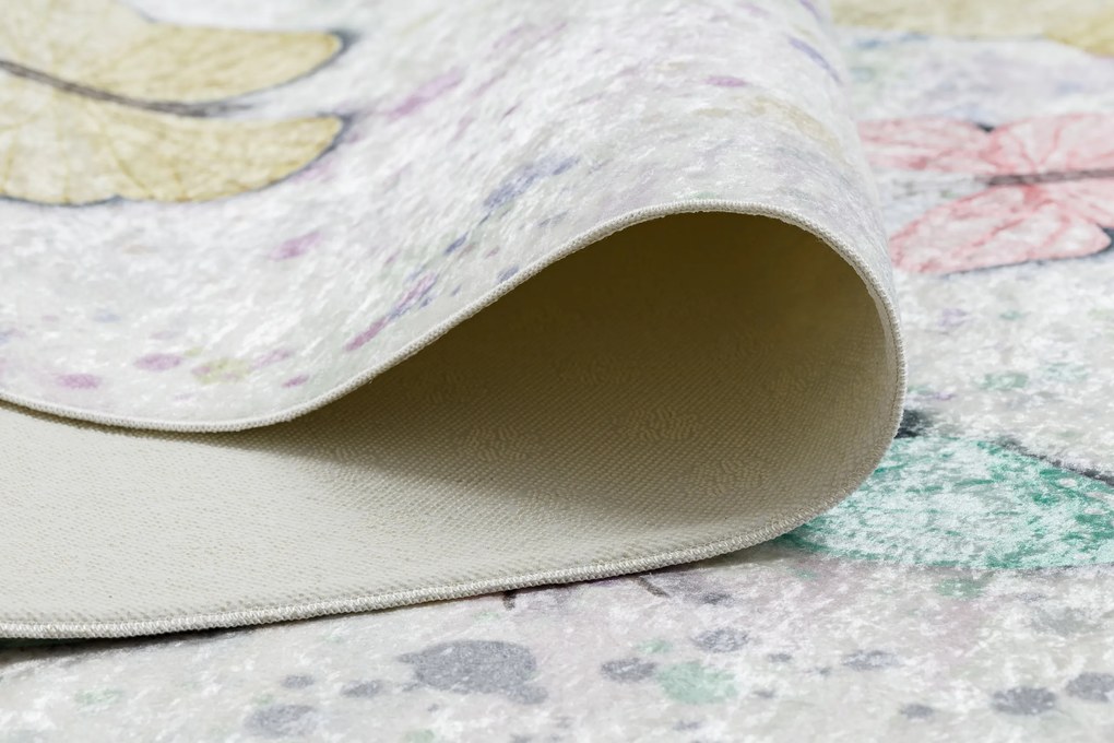 BAMBINO 1610 covor lavabil Fluturi pentru copii anti-alunecare - cremă - SECUNDAR-COTATI PRODUSUL