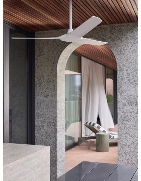 Ventilator de tavan Lucci Air 21321549 ABYSS d. 142 cm IP66 alb + telecomandă