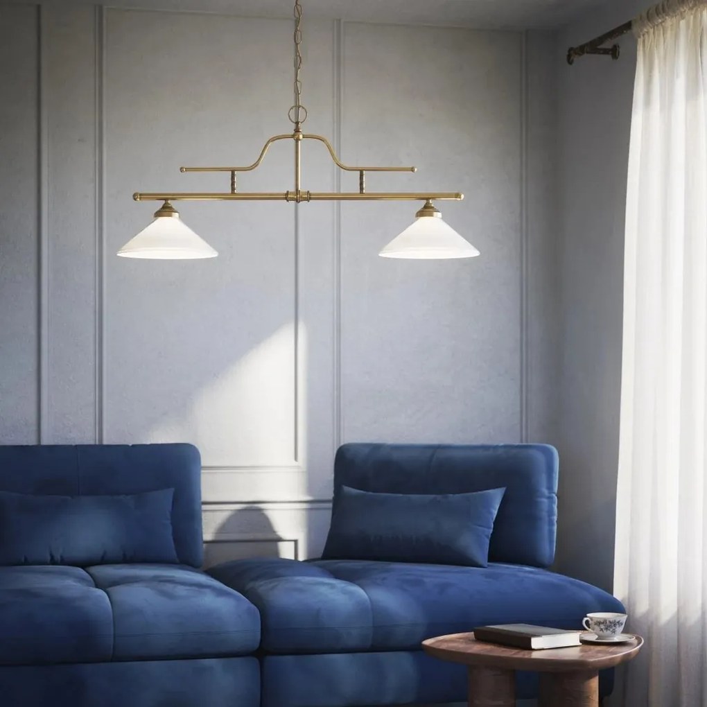 Lustra stil clasic italian din alama cu 2 brate Fiordo