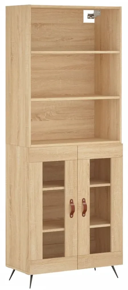 3189288 vidaXL Dulap înalt, stejar sonoma, 69,5x34x180 cm, lemn compozit