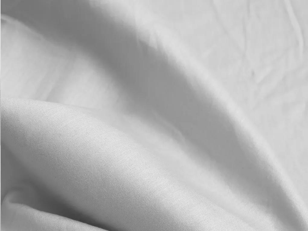 Cearceaf de pat cu elastic din bumbac satinat 90x200 cm, gri deschis