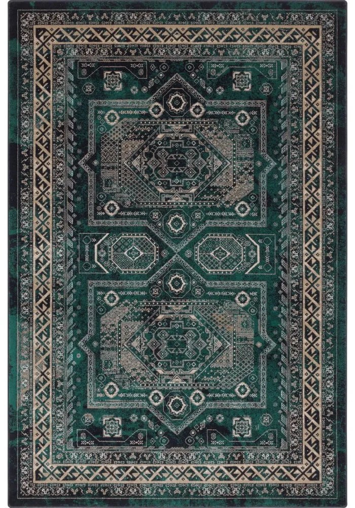 Covor în culoarea petrolului din lână 133x180 cm Mia – Agnella