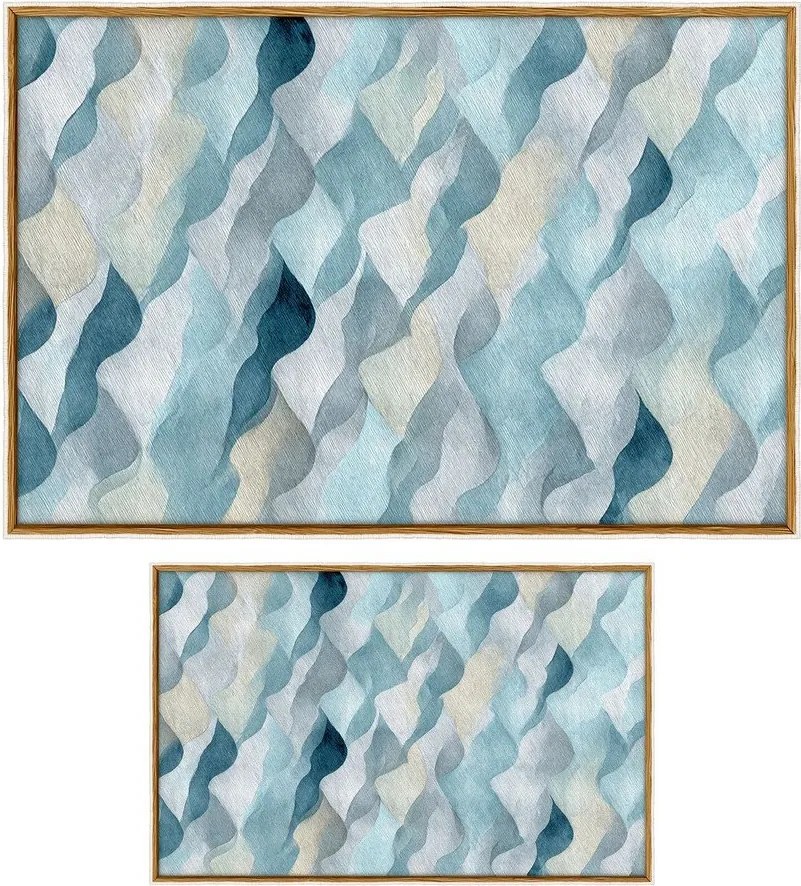 Covorașe de baie albastre 2 buc. 60x100 cm – Foutastic