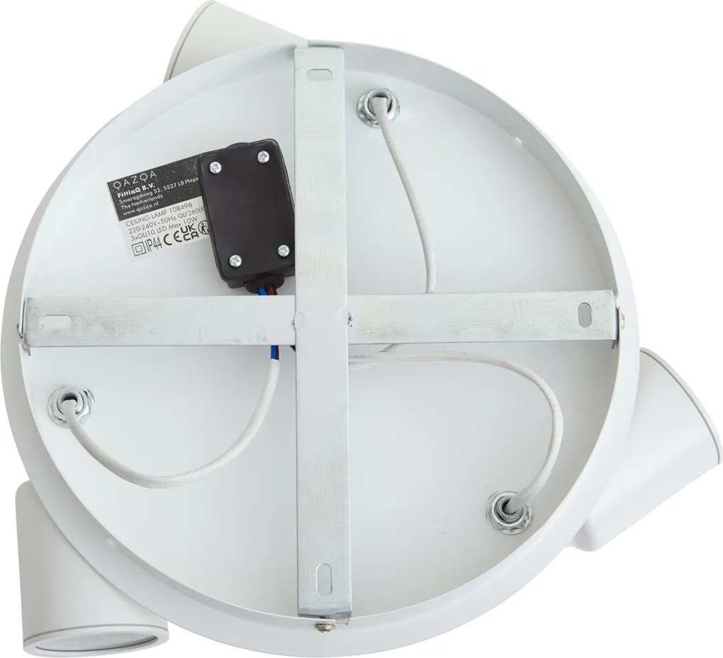 Spot de baie modern alb cu 3 lumini IP44 - Ducha