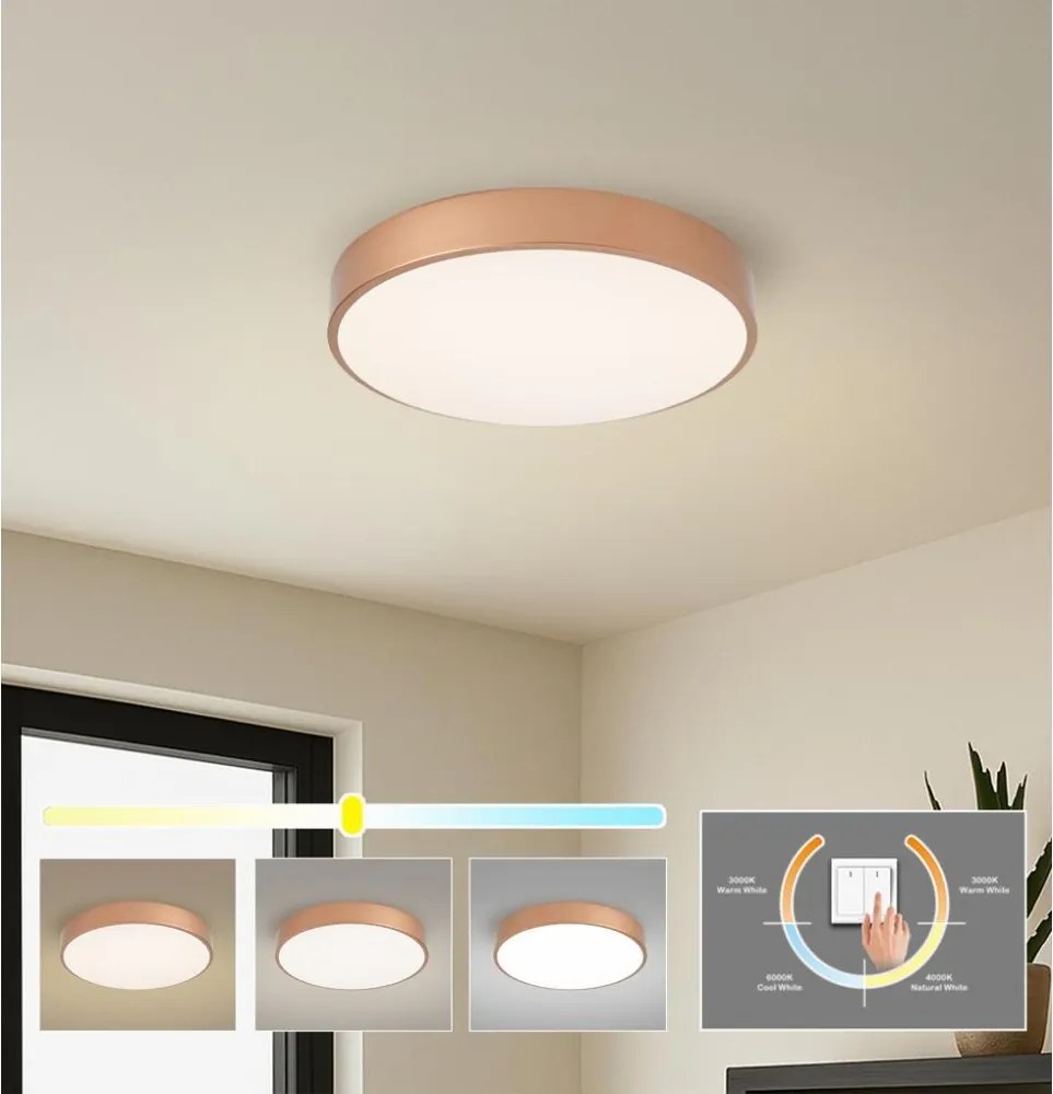 Brilagi - Plafonieră LED POOL LED/48W/230V 3000/4000/6000K Ø 40 cm, bronz