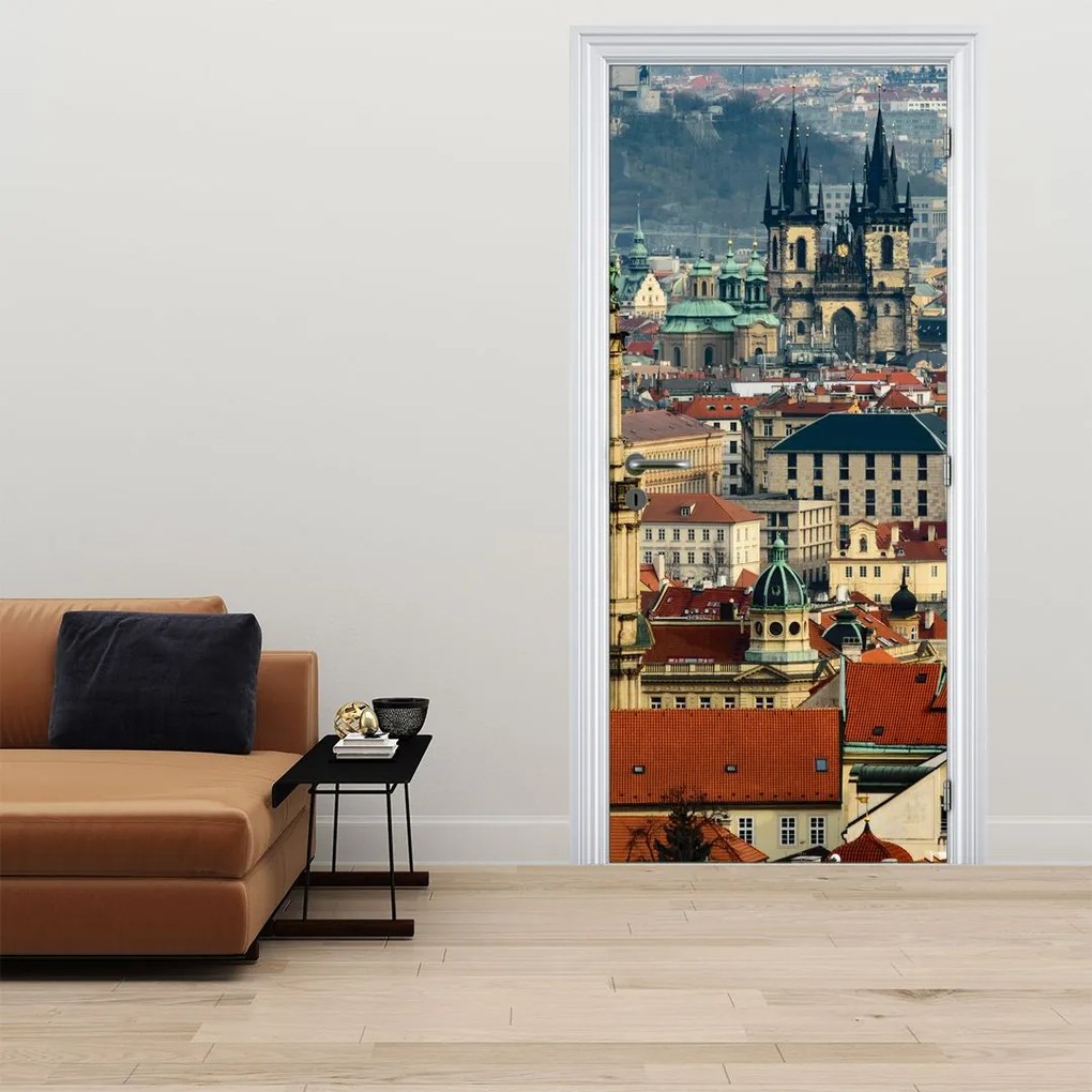 Fototapet pentru ușă - Praga panoramic (95x205cm)