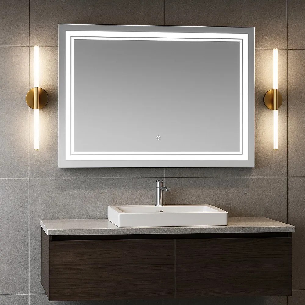 Oglindă de perete cu led 90x70 cm Zenith – Bonami Essentials