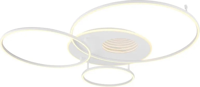 Lustra LED aplicata design circular INVERTINA alb