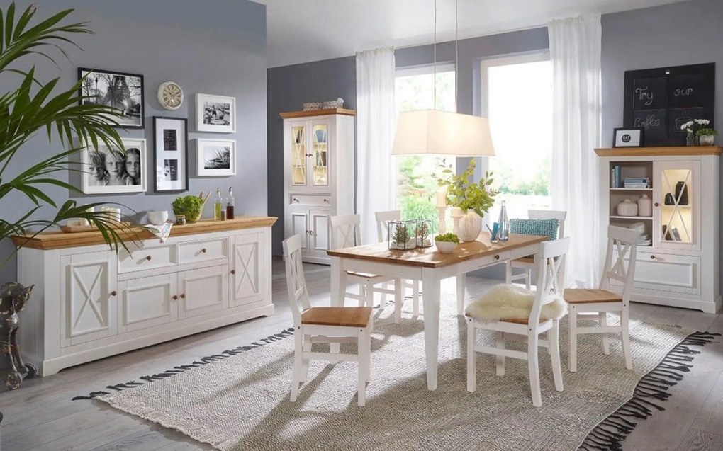 Masă lemn masiv Dining Iris 180x91cm
