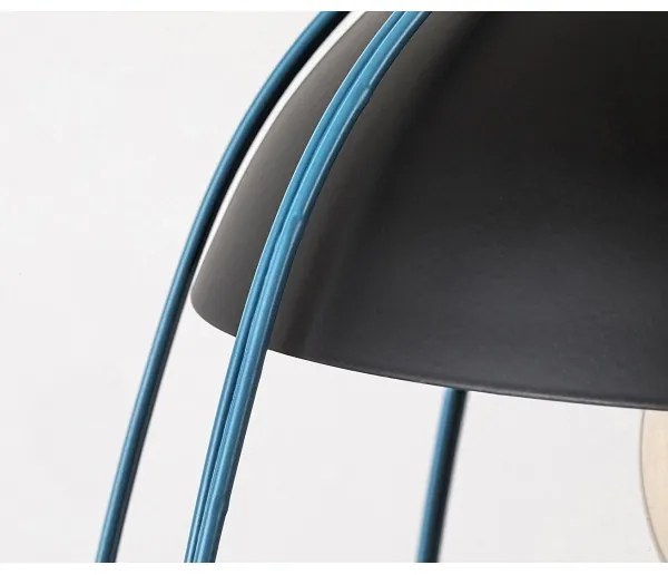 Lustră pe cablu SVENS 1xE27/60W/230V negru/albastru Rabalux 72024