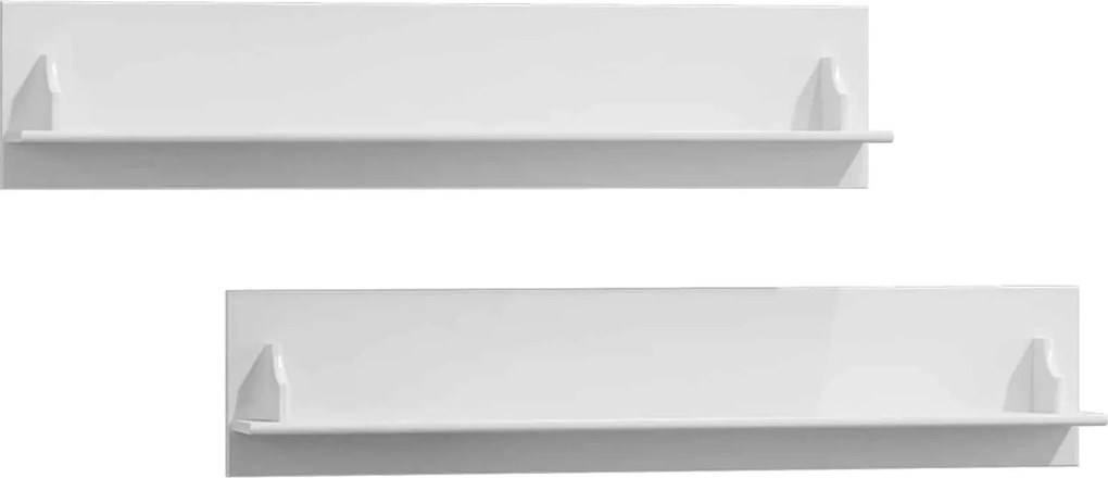 Set lemn masiv alb Polițe Linea 120cm