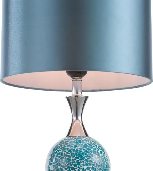 Där Lighting ELS4223 - Lampă de masă ELSA 1xE27/40W/230V albastru/crom lucios