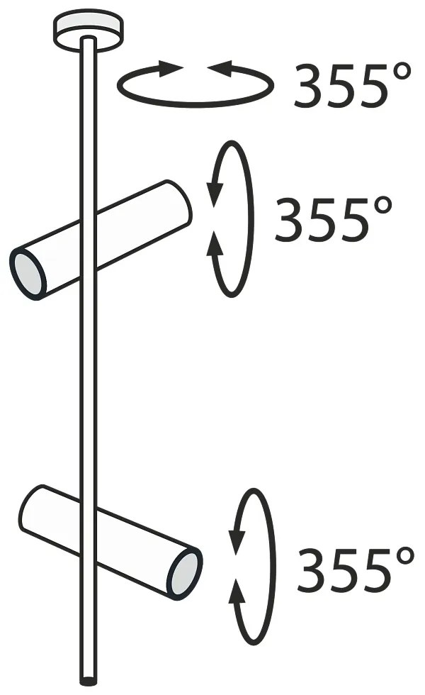 Lustra cu 2 spoturi directionabile Elti alb MY-C021CL-02W