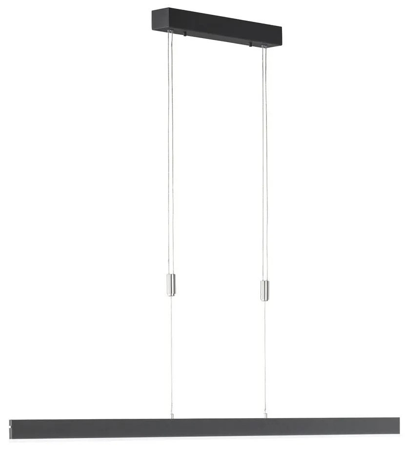 Lustră neagră LED cu intensitate reglabilă Straight – Fischer &amp; Honsel