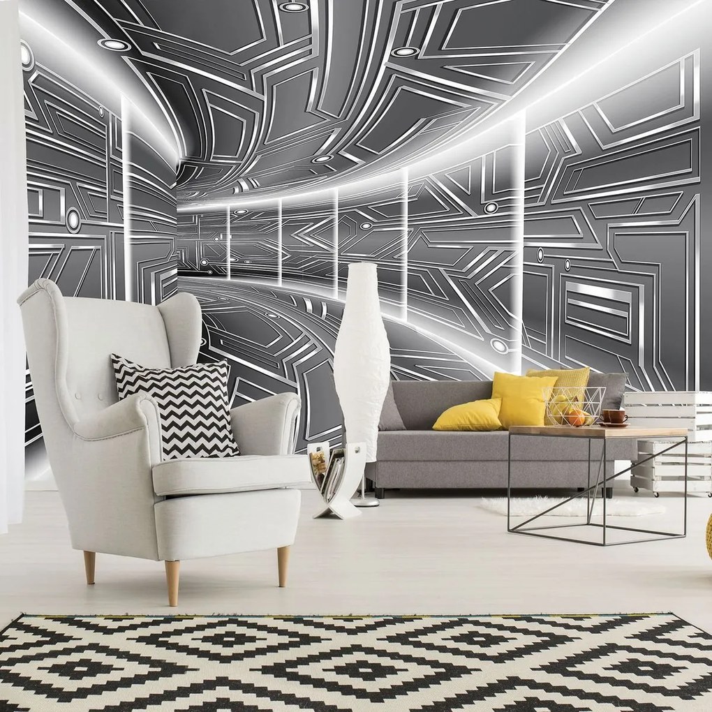 Fototapet - Coridor gri (152,5x104 cm)