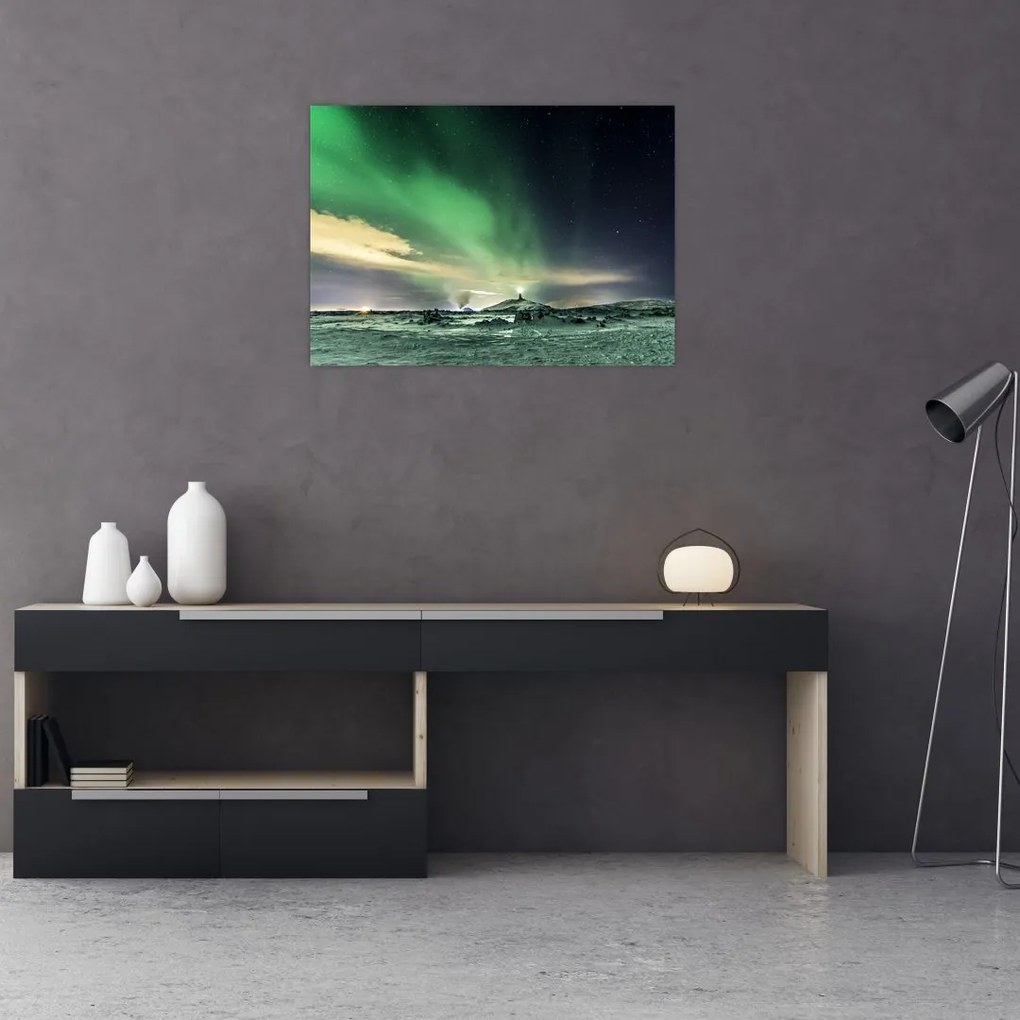 Tablou cu Aurora Borealis (70x50 cm)