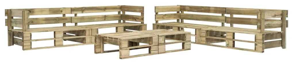 276321 vidaXL Set mobilier de grădină din paleți, 6 piese, lemn