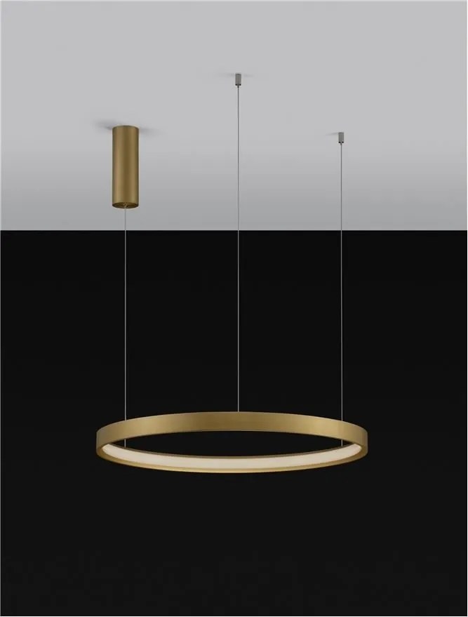Lustra LED suspendata design modern circular PERRINE D-60cm aurie