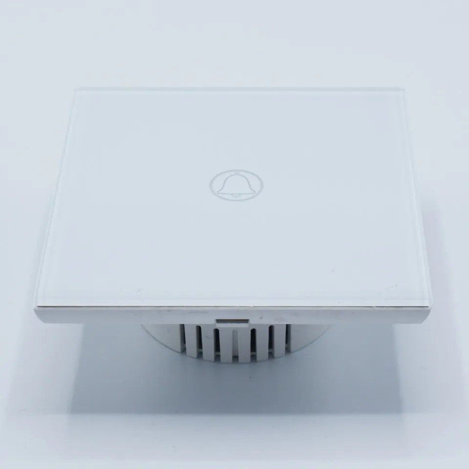 Intrerupator tip sonerie, sticla alba, 6A, V-TAC
