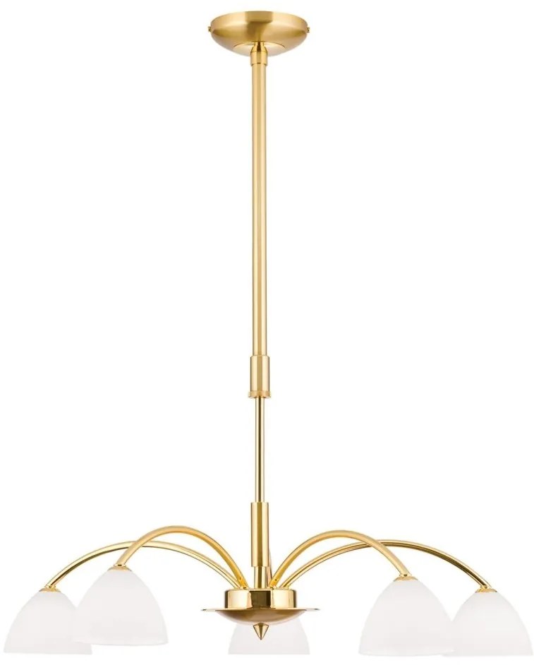 Candelabru 5 brate elegant design modern OPALDESIGN, auriu mat