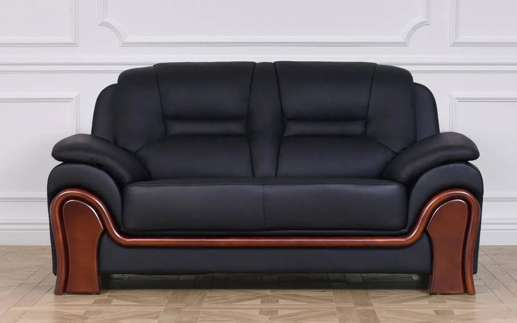 Canapea lemn masiv de birou Toronto 2 locuri Personalizabila, 162 × 90 × 88 cm