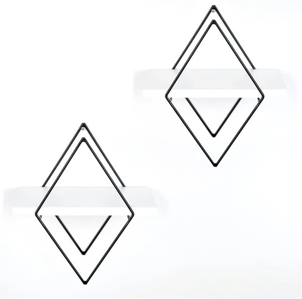 SET 2x raft de perete alb