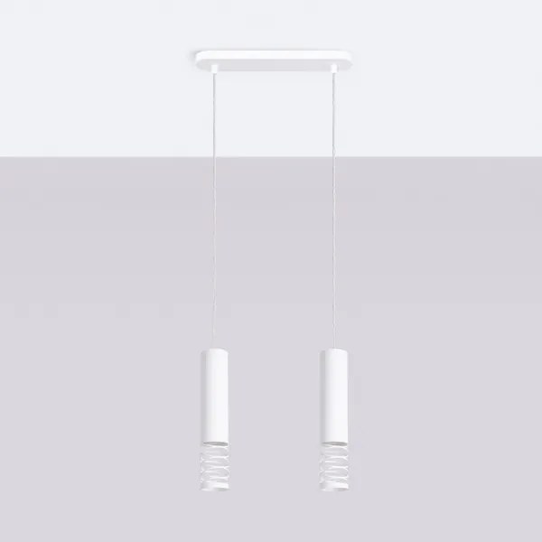 Lustră pe cablu Sollux SL.1687 LAMI 2xGU10/10W/230V alb