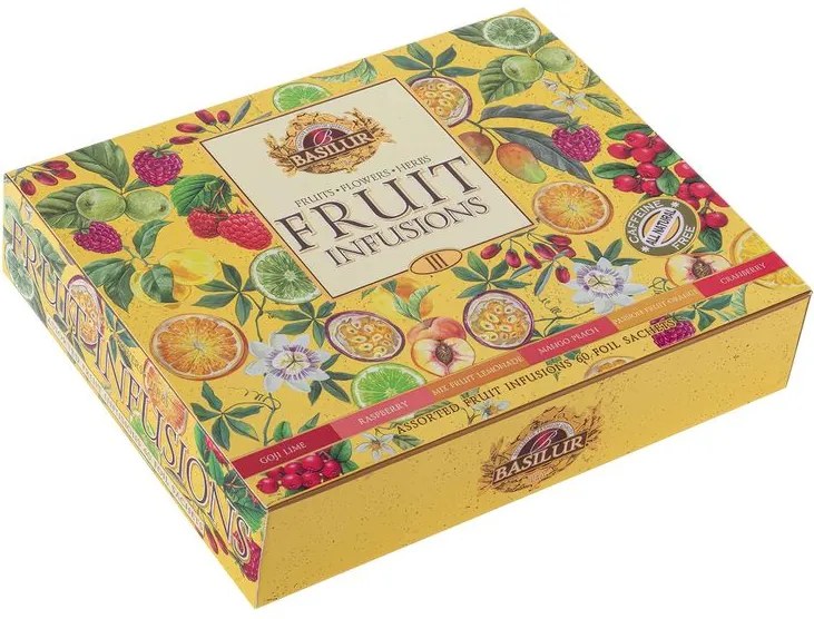 Basilur Ceaiuri FRUIT INFUSIONS Assorted III colecție cadou 60 pliculețe