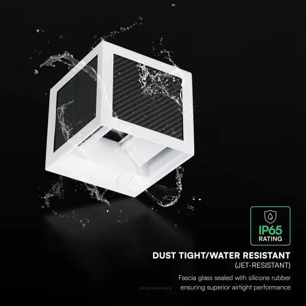 Lampă de perete solară cu LED și senzor 9W/3,7V 3000/4000/6000K IP65 2600 mAh albă