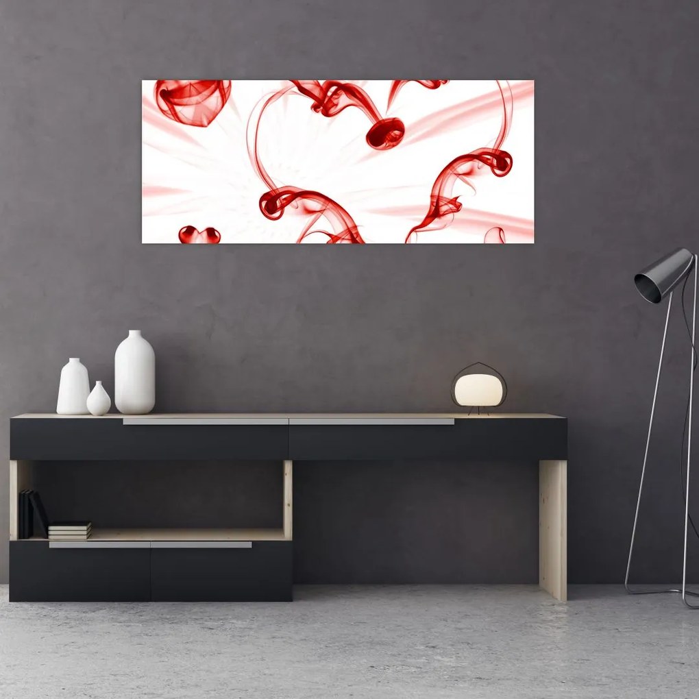 Tablou cu inima din fum (120x50 cm)