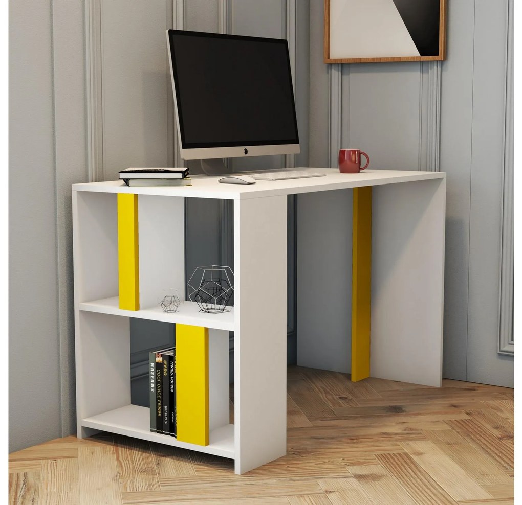 Masă PC Limba (Alb + Galben). 1088797