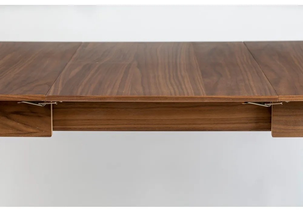 Masă de dining extensibilă cu blat cu aspect de lemn de nuc 80x120 cm Glimps – Zuiver