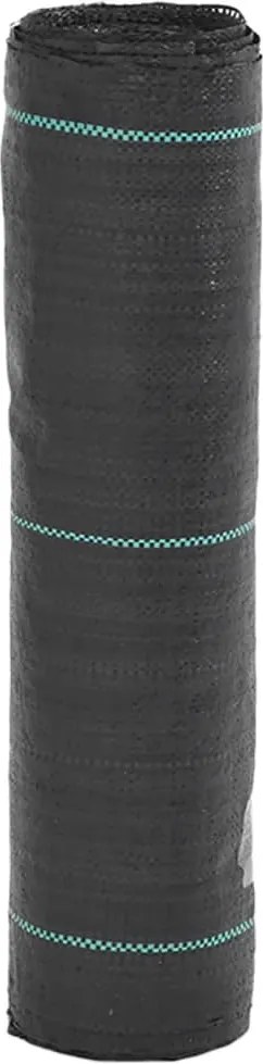 vidaXL Membrană antiburuieni, negru, 0,5x150 m, PP
