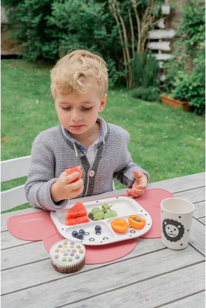 Suport din silicon pentru masă Kindsgut Cloud, 49 x 27 cm, roz închis