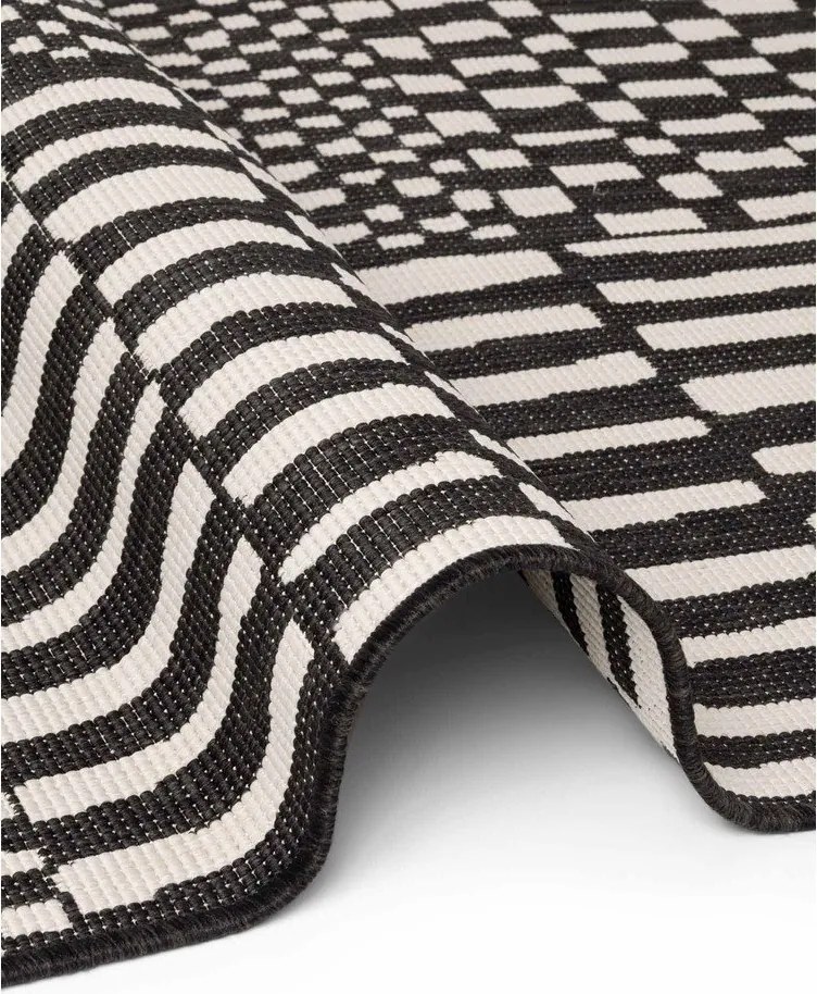 Covor pentru exterior și interior negru/crem 160x230 cm Haringey Barkham – Ted Baker