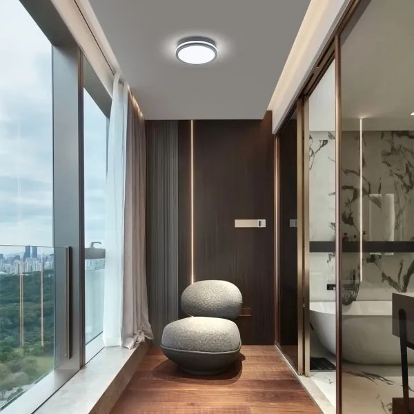 Corp de iluminat LED de exterior cu senzor Brilagi BENE LED/24W/230V d. 26 cm IP54