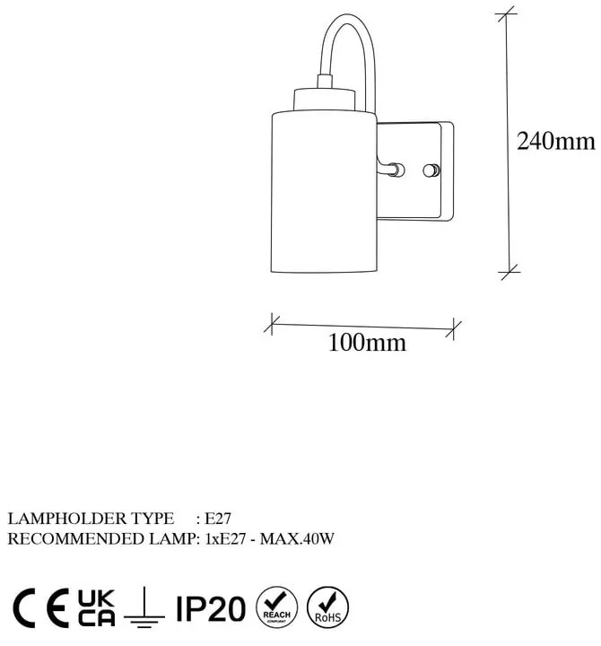 Aplică de perete albă/aurie ø 10 cm Duzsuz – Opviq lights