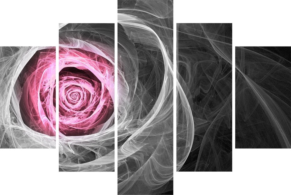 Tablou - Trandafir abstract, fucsia (150x105 cm)