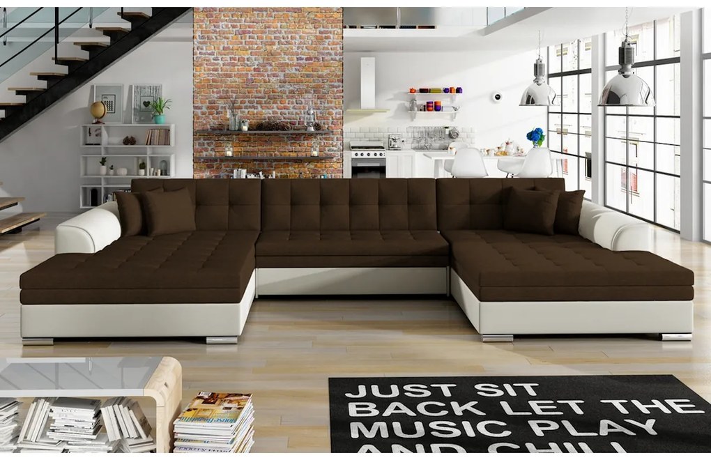 Supermobel Canapea extensibilă în formă de U VENTO, 355x80x165, Inari 100/soft 17
