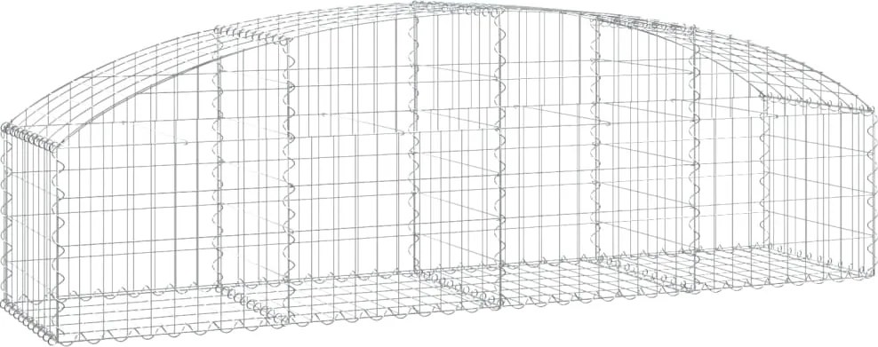 vidaXL Coș gabion arcuit, 200x50x40/60 cm, fier galvanizat