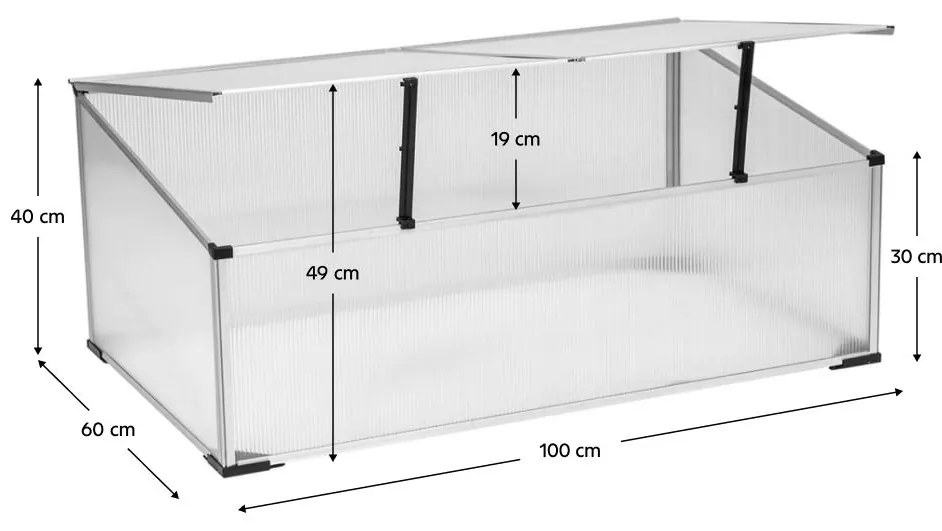 Seră de grădină Lerida (transparent) . 1116402