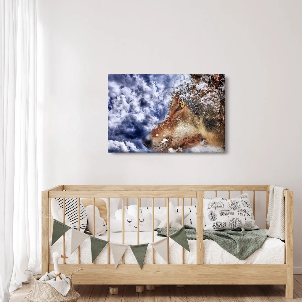 Tablou cu lup (90x60 cm)