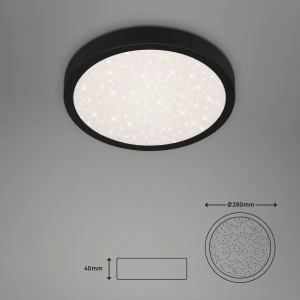 Plafonieră LED RUNA LED/18W/230V neagră Briloner 3048-015
