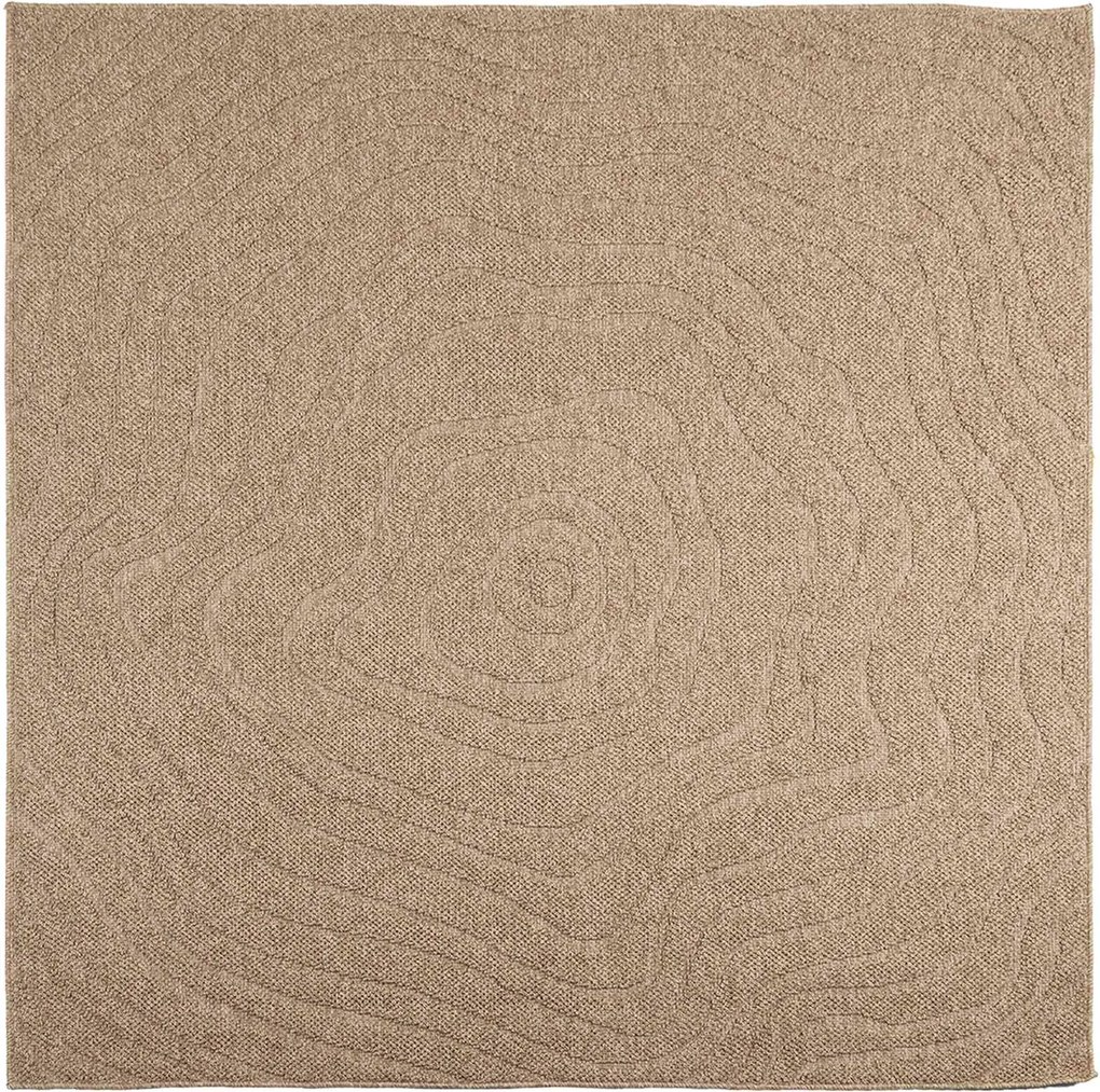 vidaXL Covoare de zonă Moiré Pătrat AGIRA natural 120 x 120 cm