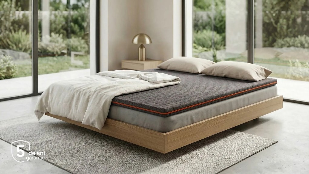 Topper saltea Zymmo, Nero, 164x200x5, Medie