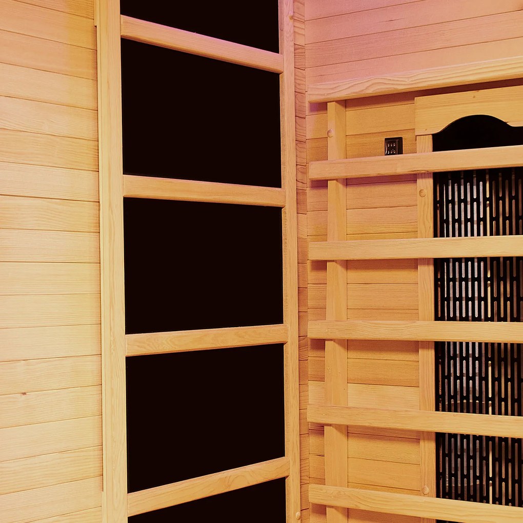 Infračervená sauna/ tepelná kabína Oslo s triplexným vykurovacím systémom a drevom Hemlock