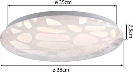 JUST LIGHT. 14009-16 - Plafonieră LED dimerizabilă ART PLAFO LED/20W/230V albă + telecomandă