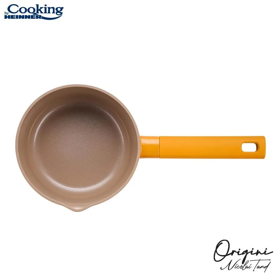 Oală din aluminiu turnat cu capac 18x8.5 cm, 1.8L – Cooking by Heinner, Colecția Origini by Nicolai Tand HR-BJK-C18, antiaderentă și eficientă