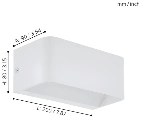 Eglo 98422 - Aplică perete LED SANIA LED/10W/230V